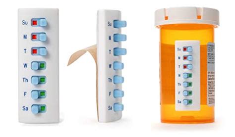Buy 5 Pack Medication Tracker and Reminder, Take-n-Slide Reusable Pill ...