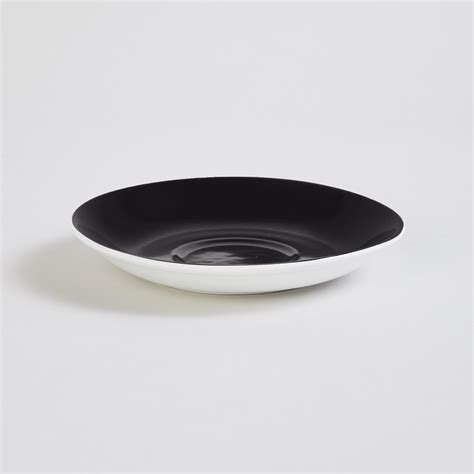 Buy Fiesta Hector Black Geometric Bone China Cup And Saucer Set - 180ml ...