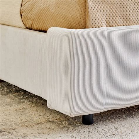 Buy Modern Radiance King Bed with Hydraulic Storage - Cream from Home ...