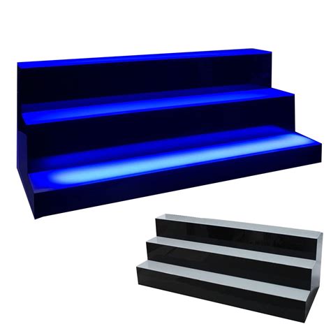 Buy YILIKISS 31 Inch 3 Step LED Lighted Liquor Bottle Display ...