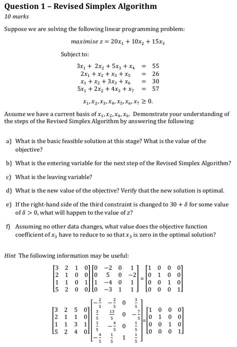 Image result for Revised Simplex Algorithm Examples