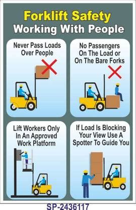 SignageShop Forklift safety working with people Poster Emergency Sign ...
