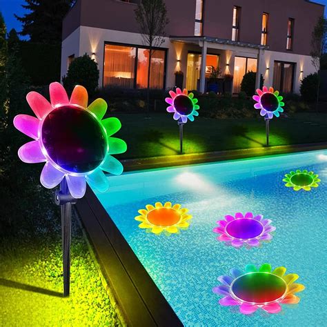 Solar Floating Pool Lights with Colorful Changing IP68 Waterproof ...