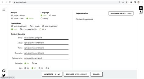 To add dependencies, click on Add Dependencies button. Next, choose the ...