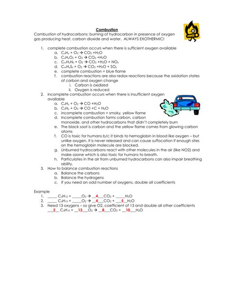 Image result for Combustion Example Problem
