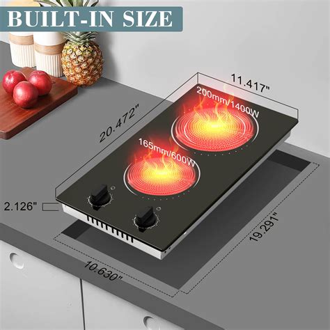 Snapklik.com : Hobsir 2 Burner Electric Cooktop 110v, Plug In Electric ...