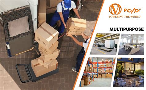 VOLTZ VZ-VPH-500 Platform Trolley 6" Wheels Dia 500 kg Steel Platform ...