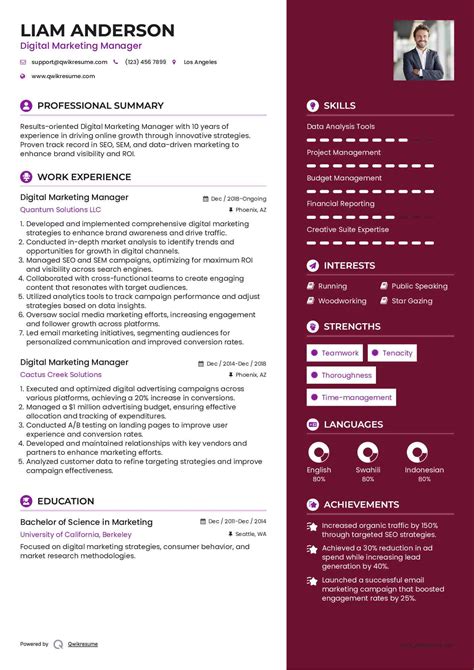 10+ Digital Marketing Manager Resume Samples & Templates for 2025