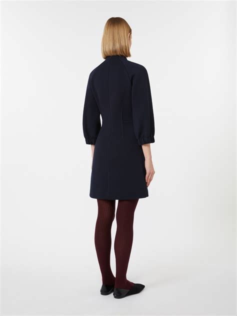 Dress in double-faced wool and cotton jersey, ultramarine | Max Mara