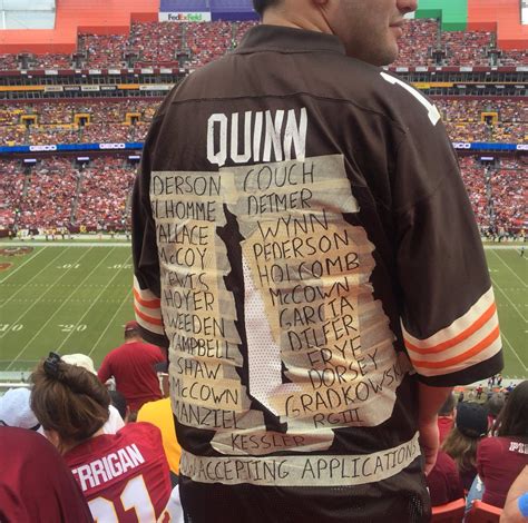 Always good to see some version of the Browns QB jersey. Today's has ...