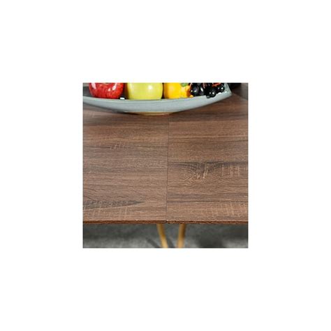 Buy SSLine 63 Long Dining Table for 6 Person Classic Brown Wood Kitchen ...