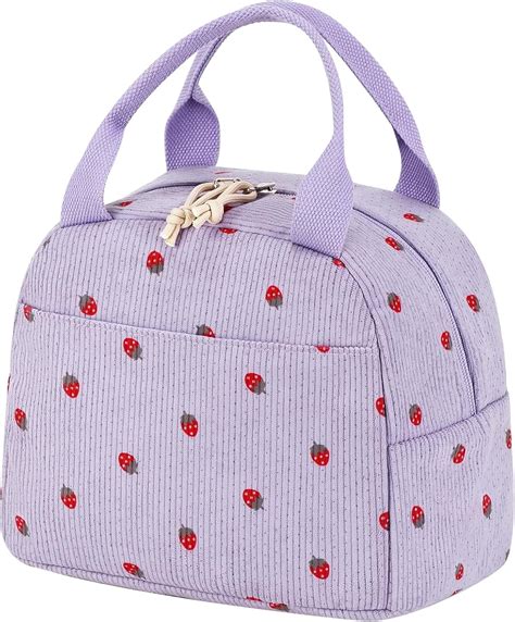 EDLMKM Insulated Lunch Bag for Women Girls Teens Adult, Cute Strawberry ...