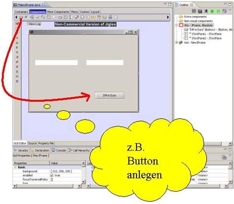 Java GUI Tutorial Deutsch 的图像结果