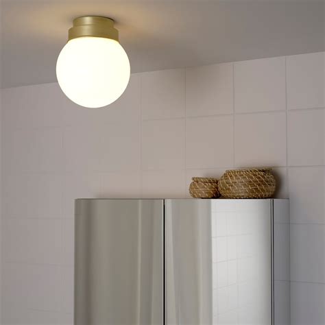 FRIHULT Ceiling/wall lamp, brass-colour - IKEA