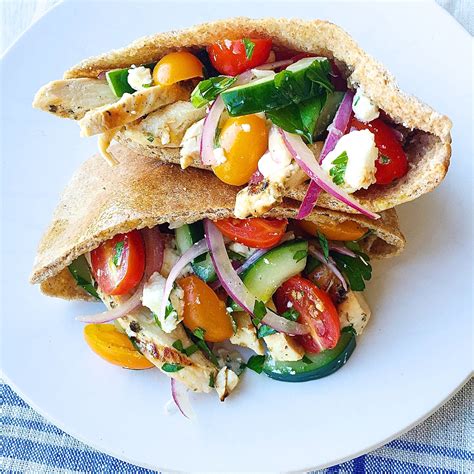 Greek Grilled Chicken Pita Recipe | Recipe Cart | Recipe Cart