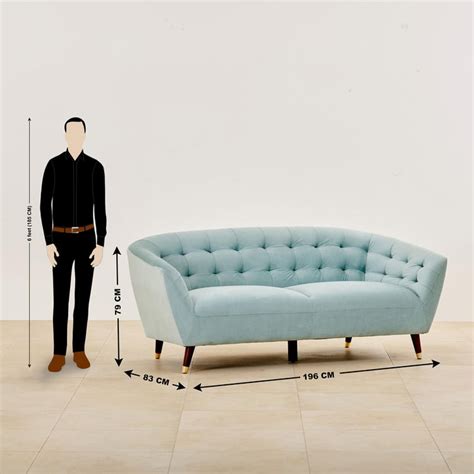 Buy Helios Hailey Fabric 3-Seater Sofa - Blue from Helios by Home ...
