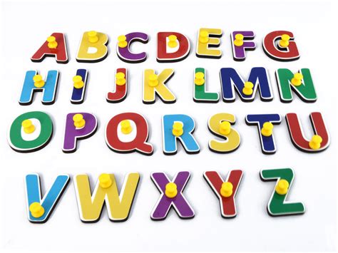 Planet of Toys Premium Wooden Colorful Educational Upper Case Capital ...