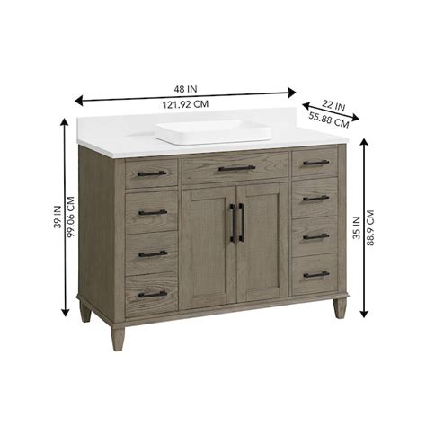 ED Ellen DeGeneres Valerosa 48-in Rustic Taupe Oak Semi-recessed Single ...