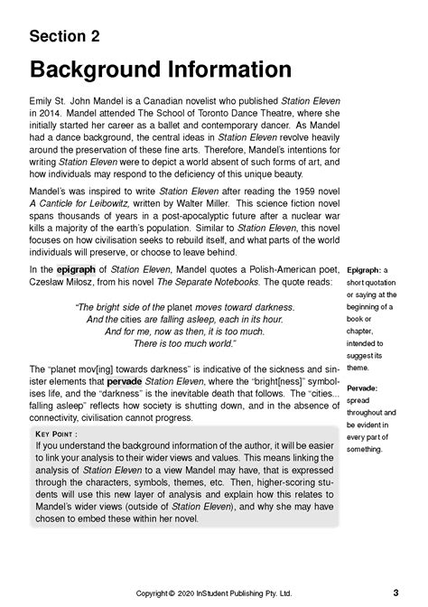 Text Guide: Station Eleven by Emily St. John Mandel – ATAR Notes