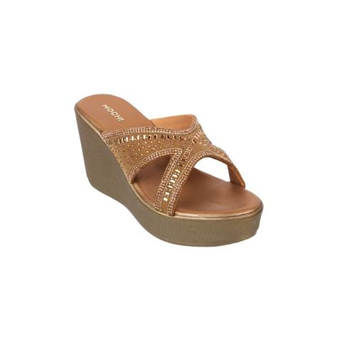 Buy Mochi Women Bronze Casual Sandals Online | SKU: 35-5013-46-36 ...