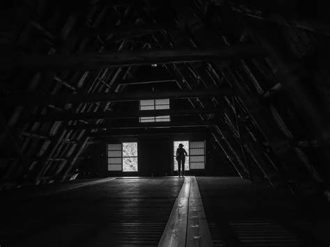 Download wallpaper 1280x960 silhouette, windows, building, darkness ...