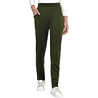 Buy Fabnest Women Olive Green Solid Track Pants-XX-Large at Amazon.in