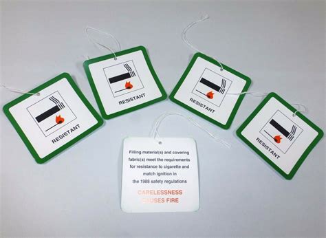 Fire Safety Labels for Furniture / Upholstery / Chairs DL7 - PACK OF 5 ...