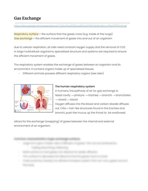 Image result for Free Science Lessons Gas Exchange