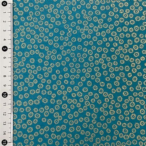 金色が華やかな加賀友禅 和紙 小花 小菊 青緑 大判 約63x93cm KAGA YUZEN Dyeing | 森田和紙オンラインショップ《倭紙の店》