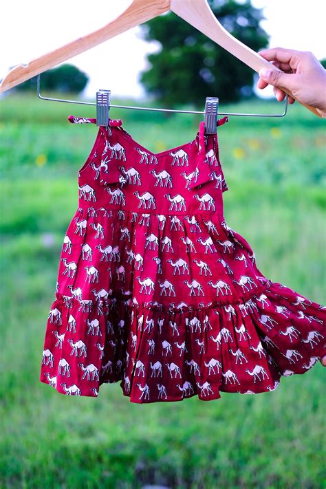 Twinkle - Camel Kids Tie-Up Frock – Pleated Up