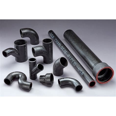 Charlotte Pipe 4-in Black Cast Iron No Hub Wye Pipe Fitting for DWV ...