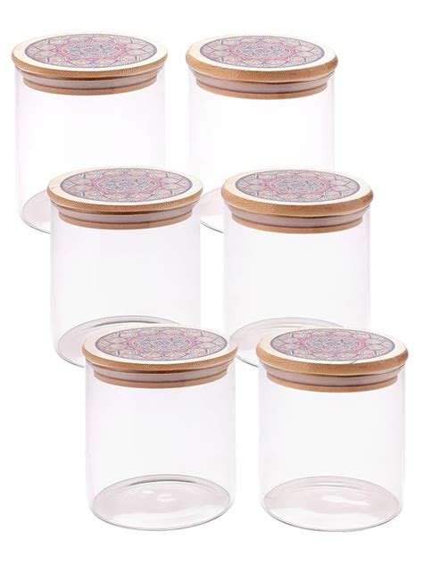 Buy UMAI Pack of 6 Glass Kitchen Containers Set 300ml Each I Air tight ...