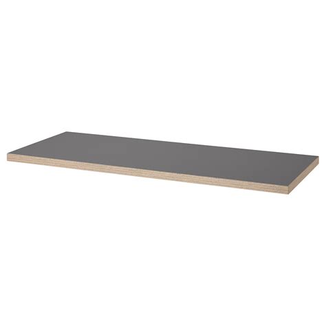 LAGKAPTEN table top, dark grey/wood effect, 140x60 cm (551/8x235/8") - IKEA