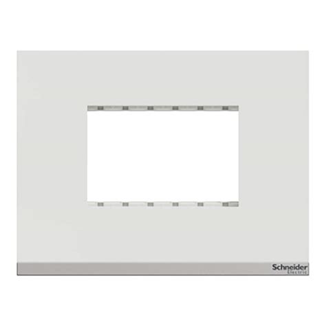 Schneider electric Unica Pure-3M Plastic Surround & Gridplate, WE (Pack ...