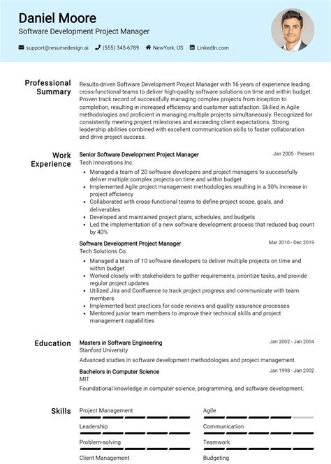 Image result for Software Manager Resume Examples