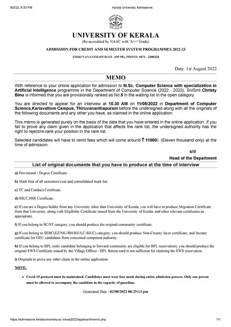 Image result for Transcript Kerala University B.Tech