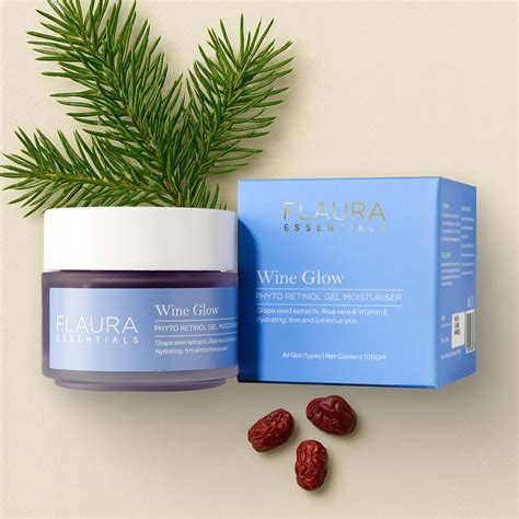 Wine Glow Gel Moisturiser – Phyto Retinol Formula – Flaura Essentials