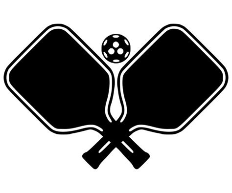 Pickleball paddle printable vector illustration pickleball clipart bat ...