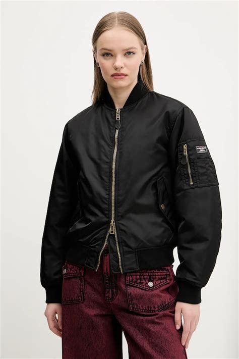 Guess Jeans kurtka bomber kolor czarny W5RL81 WHAA2 | Answear.com