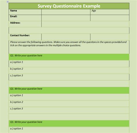 Questionnaire Method Example 的图像结果