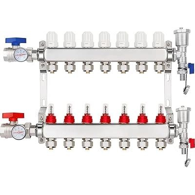 Cuilvu 7-Loop Radiant Floor Heating PEX Manifold India | Ubuy