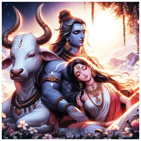 Shiv Parvati and Nandi - Rolled Paint By Numbers | Whattacraft