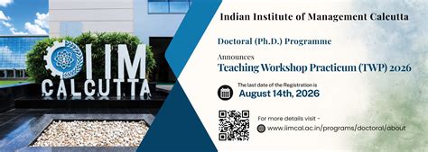 Doctoral Program - Application Process | IIM Calcutta