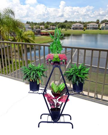 D&V Engineering Metal Wall-Mounted Planters Stand | Hanging Flower Pot ...