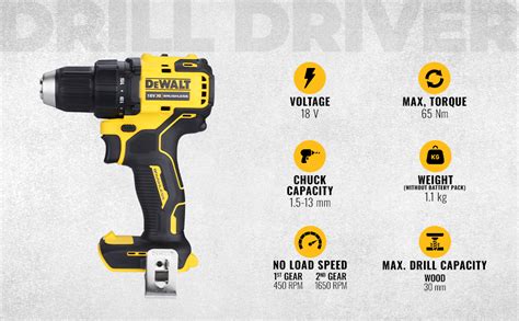 DEWALT DCD708N-XJ Reversible Drill Machine Driver With Brushless Motor ...