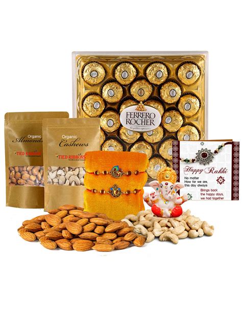 Buy | Rakhi Gift for Brother with Dry Fruits and Chocolates Gift Combo ...