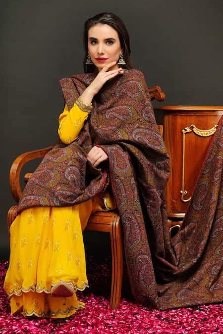 Buy Multi Color Handwoven Pashmina Antique Kashmiri Shawl by DUSALA ...