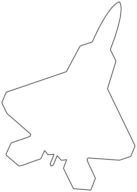 Shape of Airplane F-22 Raptor | Free Printable Papercraft Templates