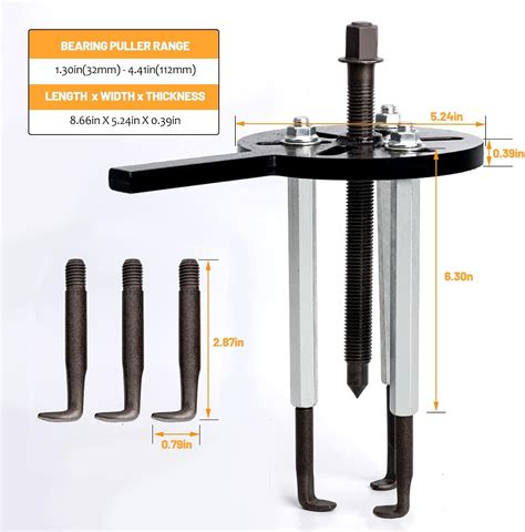 Buy 21in1 Bearing Puller Wheel Bearing Removal Tool Gear Puller 3 jaw Puller Set Online at ...