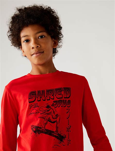 Buy Pure Cotton Dinosaur Top at Marks & Spencer